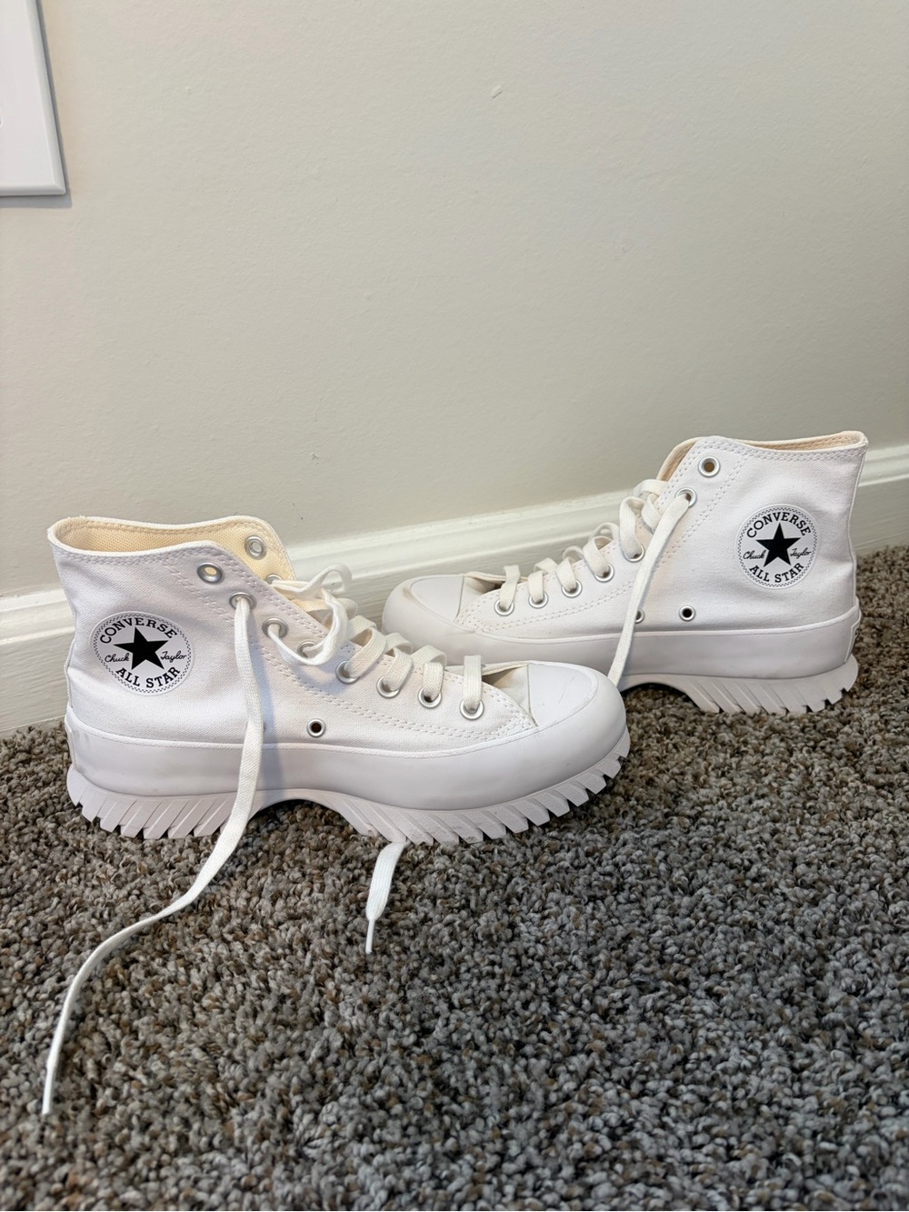 White Platform Converse
